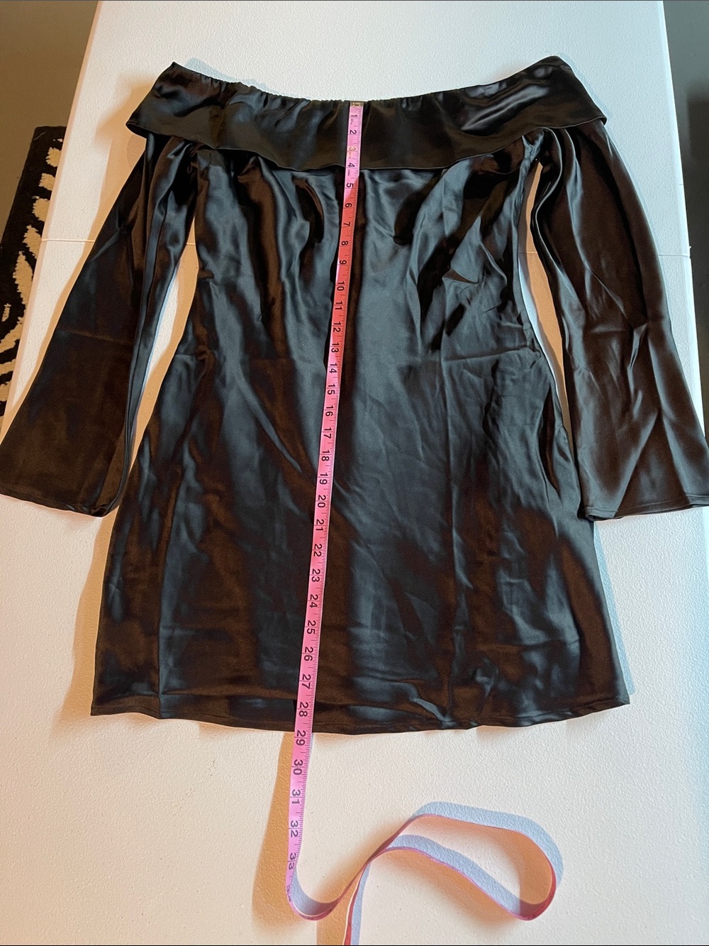 Lulus "Luxurious Vision" Satin Off-the-Shoulder Mini Dress - Picture 2 of 9